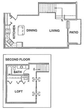14H - One Bedroom Loft