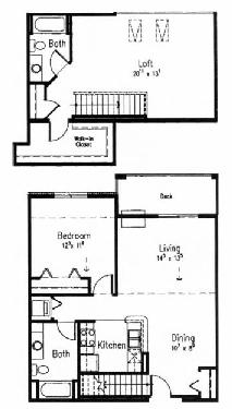 38M – 1-Bedroom + Loft
