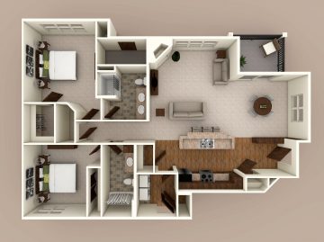 4B - Upper Townhome- Two Bedroom