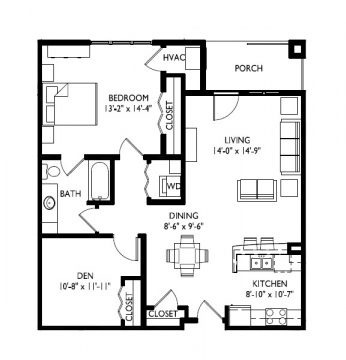 N - One Bedroom Plus Den