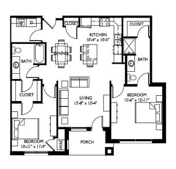 A-Two Bedroom