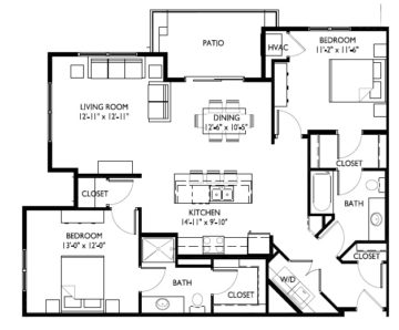 50-J  Two Bedroom